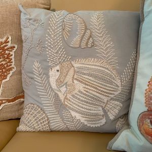 Pottery Barn Fish Accent Pillow
